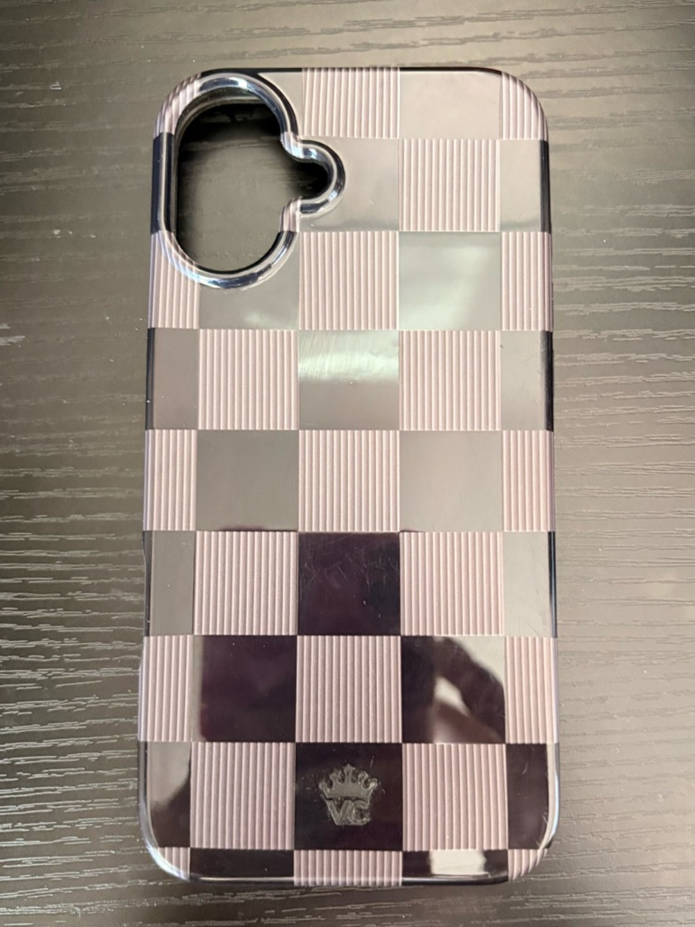 Velvet Caviar black checkered iPhone 16 plus case